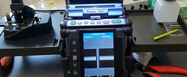 LWL-Installation bei Elektro Schumacher GmbH in Bayreuth